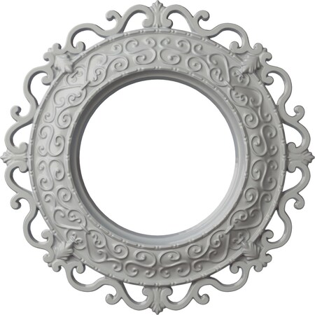 Ekena Millwork Orrington Ceiling Medallion (Fits Canopies up to 6 5/8"), 13 1/4"OD x 6 5/8"ID x 1 1/8"P, Frost CM13ORFRF